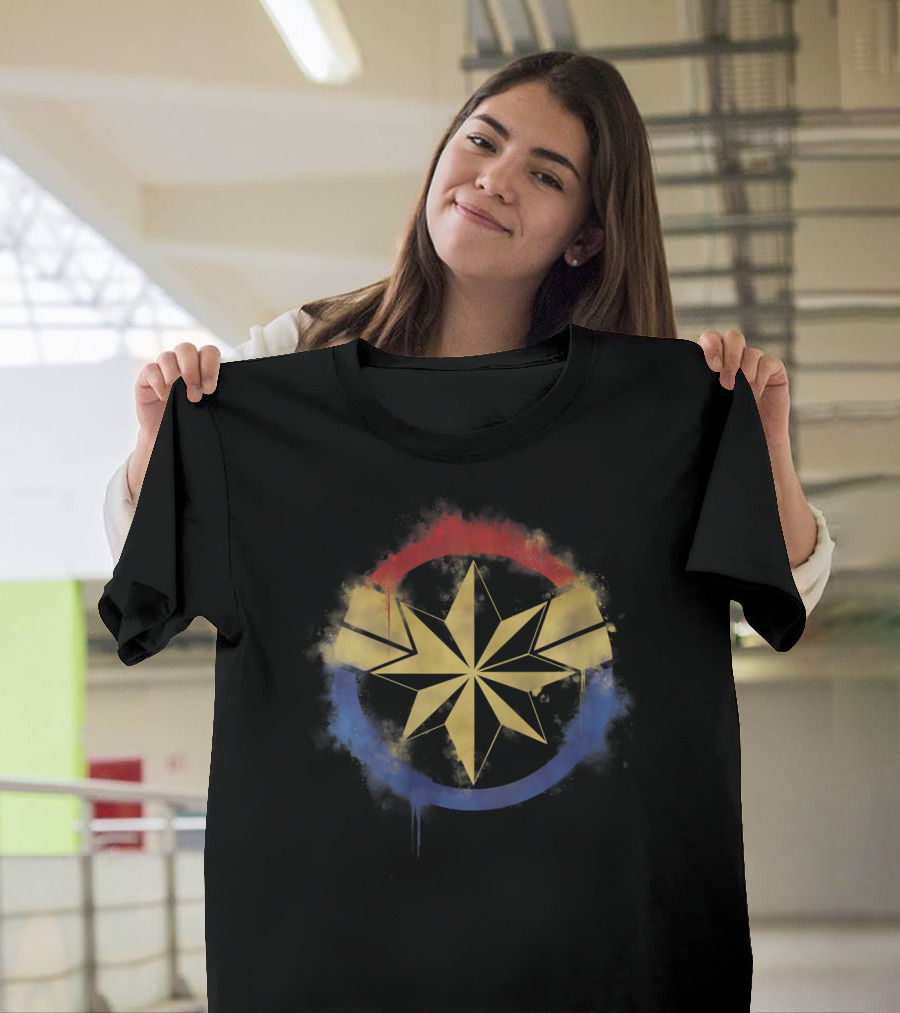 Marvel Avengers Endgame Captain Marvel Star Emblem T-Shirt