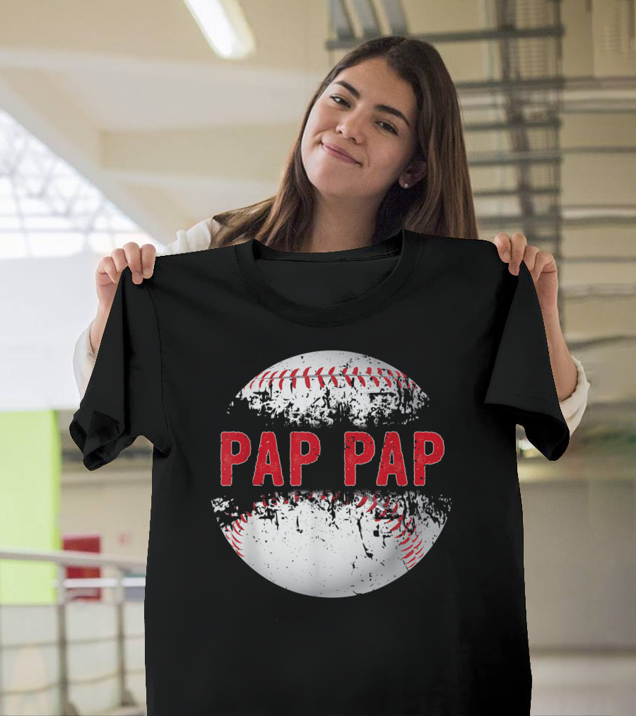 Pap Pap Baseball Softball Lover Father's Day T-Shirt