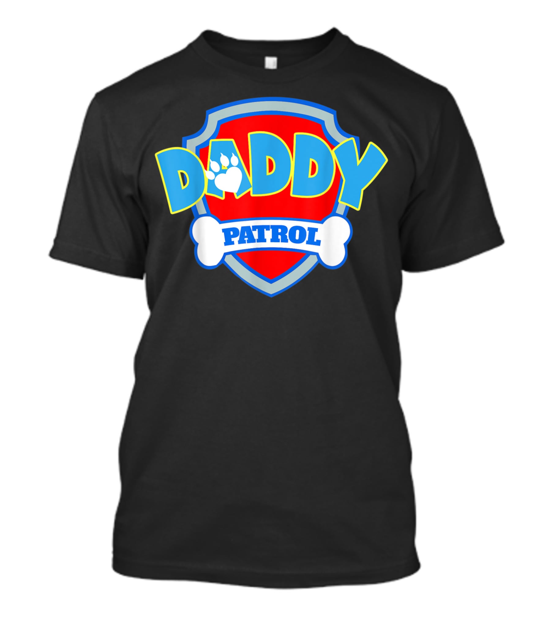 Daddy Patrol Paw Shield Funny Party Birthday T-Shirt
