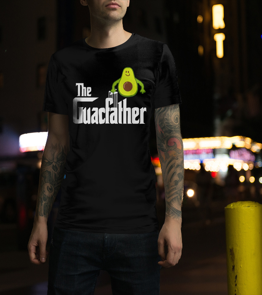The Guacfather Funny Guacamole Avocado Mens Iconic T-Shirt
