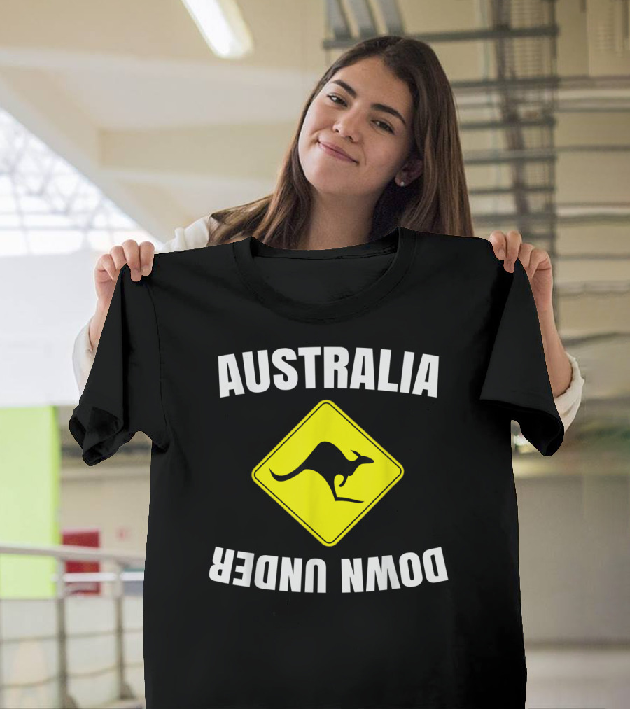 Australia Kangaroo Down Under Road Sign T-Shirt