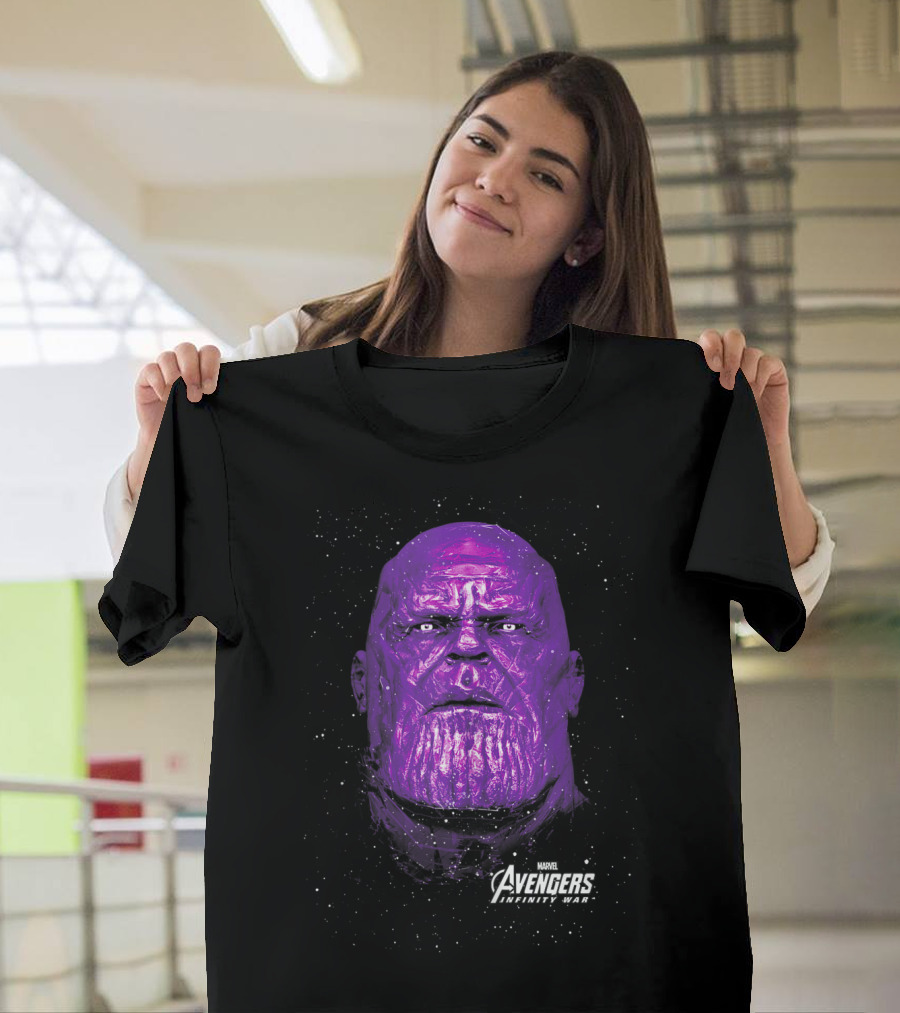 Marvel Avengers Infinity War Thanos Comic Head T-Shirt