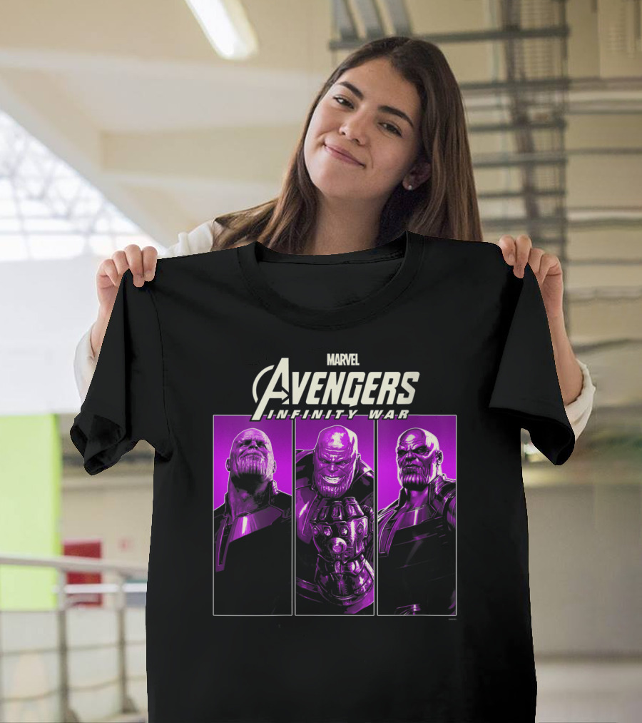 Marvel Avengers Infinity War Thanos Trio Purple T-Shirt