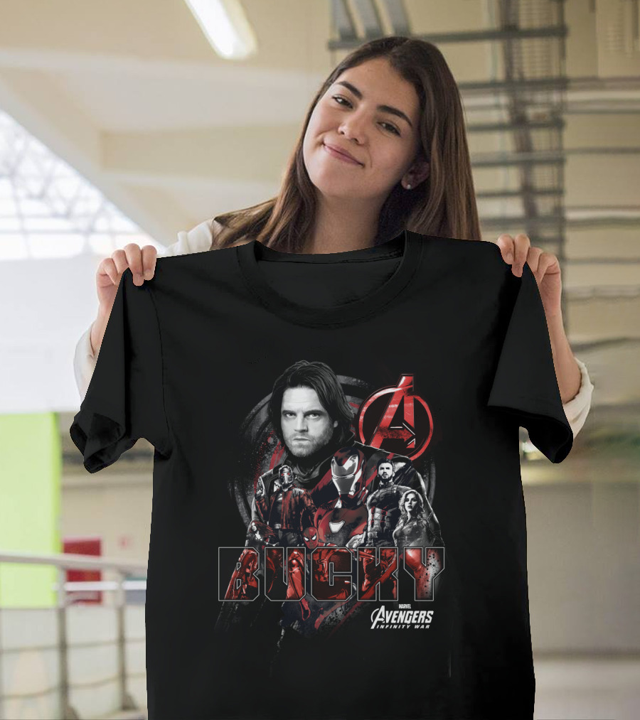 Marvel Avengers Infinity War Bucky Winter Soldier Team Assemble T-Shirt