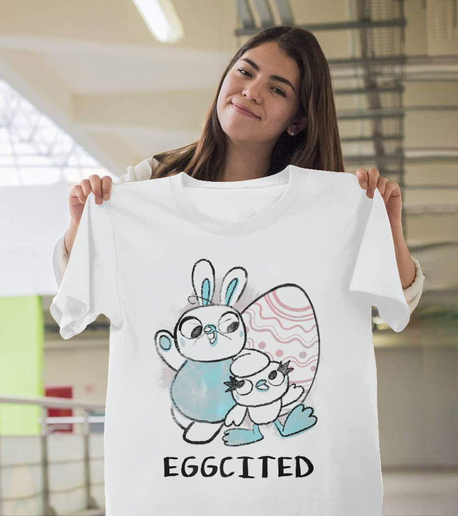 EGGCITED Disney Pixar Toy Story 4 Easter Ducky and Bunny T-Shirt