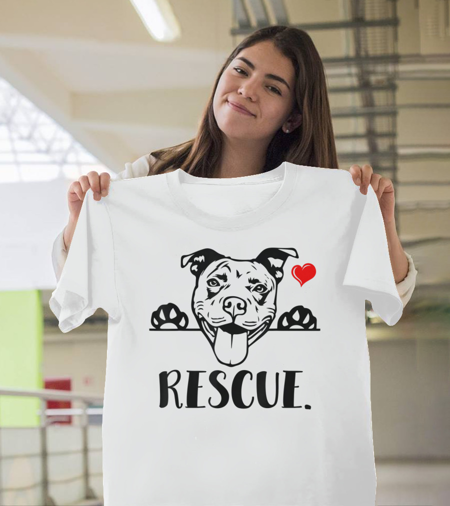 Rescue Pitbull Dog Lovers Owner Adopt Pitbull T-Shirt