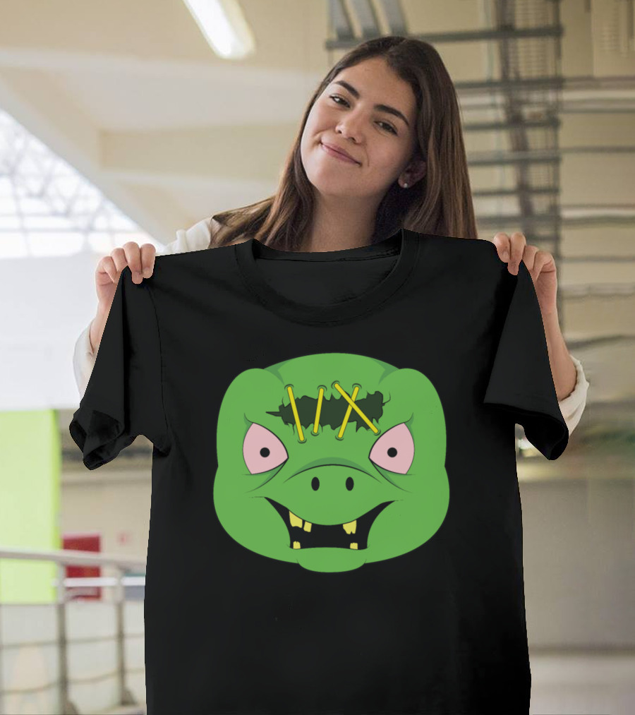 Halloween Creepy Zombie Pig Head T-Shirt