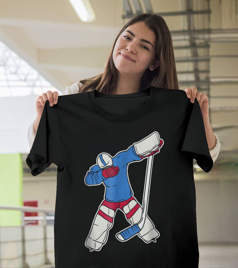 Dabbing Ice Hockey Goalie Funny Dab Team T-Shirt