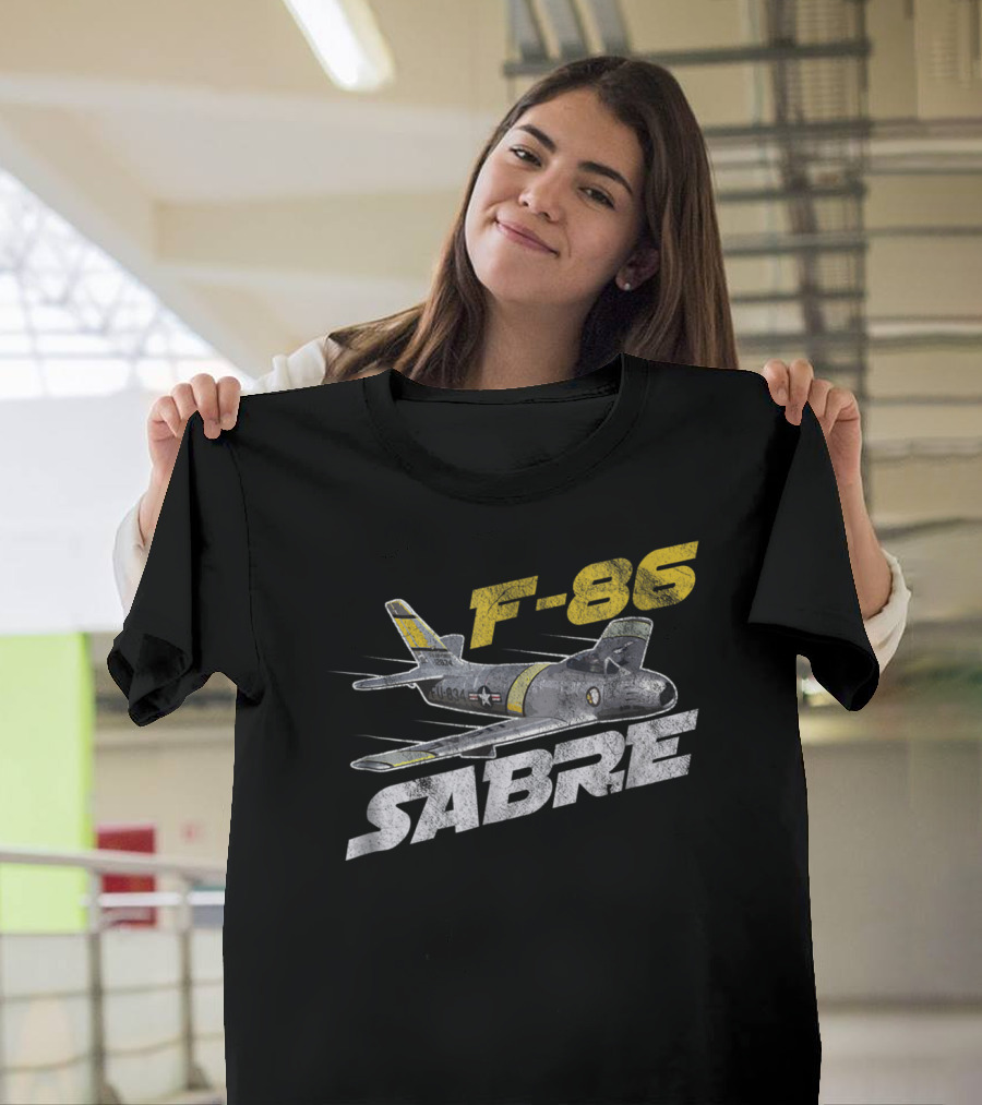 F-86 Sabre Vintage Jet Pilot Veteran Aircraft T-Shirt