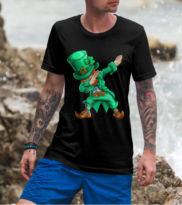 Dabbing Leprechaun Funny St Patricks Day Dab T-Shirt