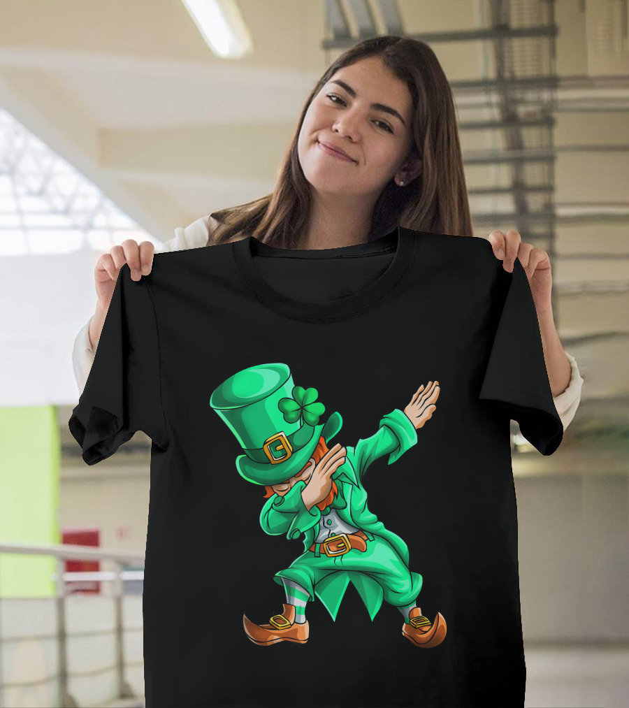 Dabbing Leprechaun Funny St Patricks Day Dab T-Shirt