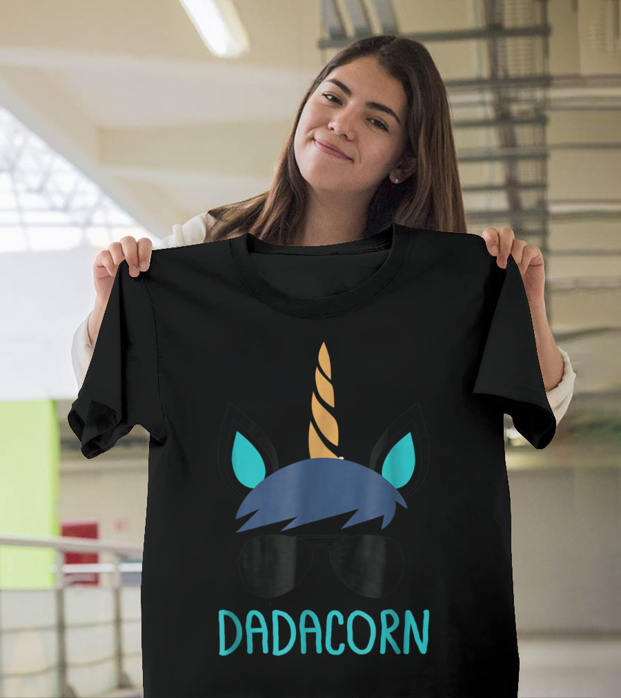 Dadacorn Unicorn Dad Sunglasses T-Shirt
