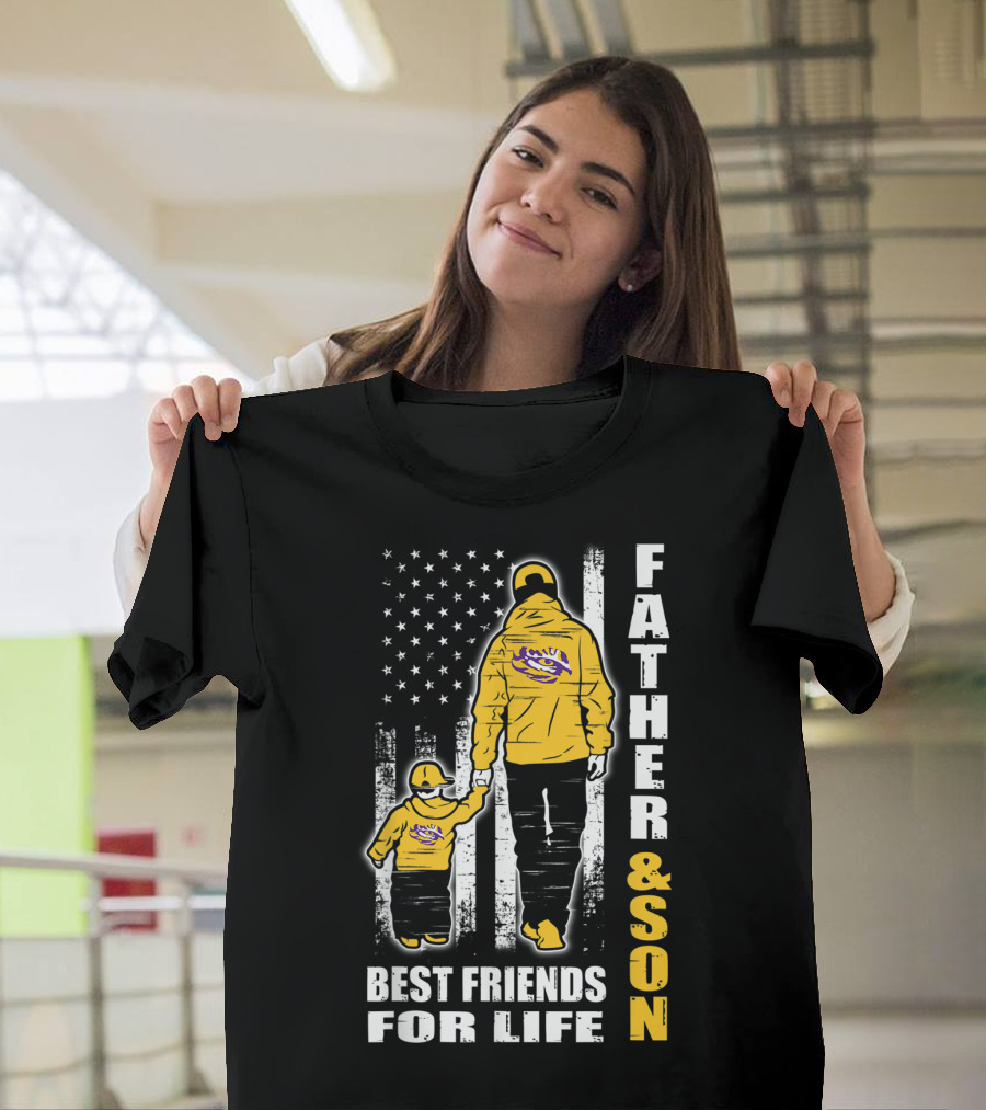 Father and Son LSU Tigers Best Friends for Life Geaux T-Shirt