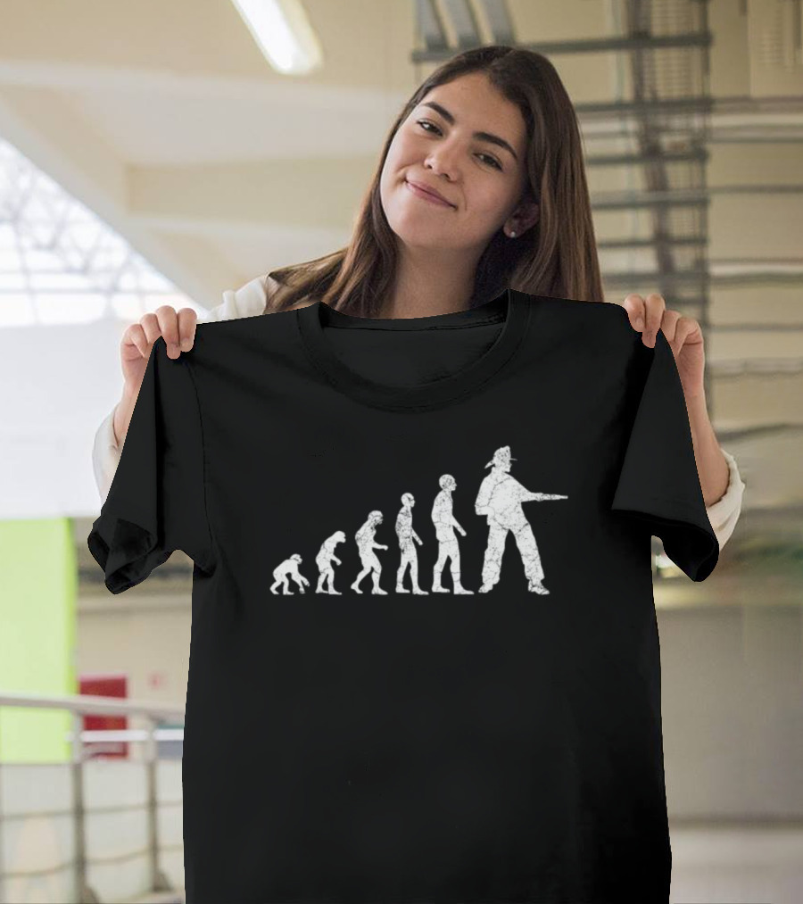 Firefighter Funny Fire Department Evolution of Man Fireman T-Shirt
