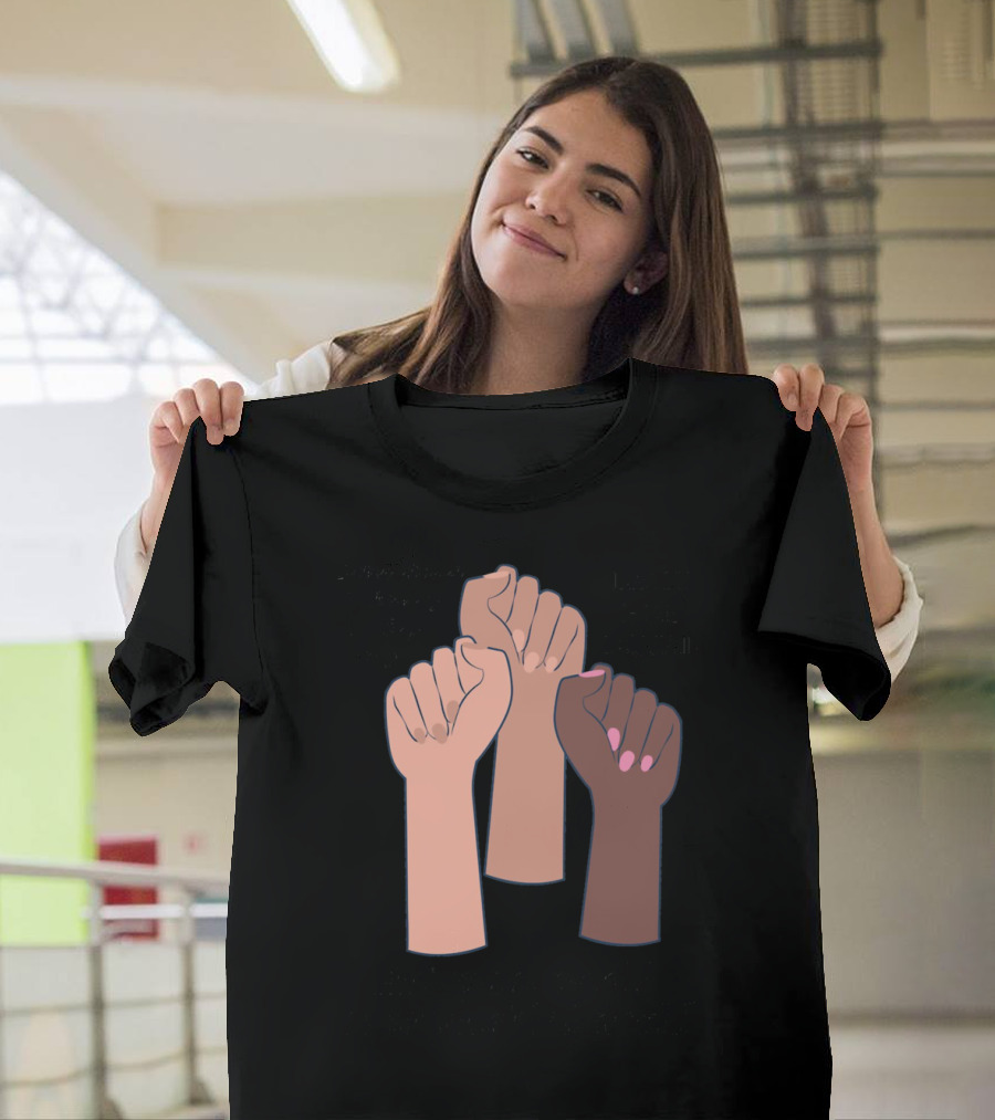 International Women's Day Each For Equal Fists Raised Empowerment T-Shirt