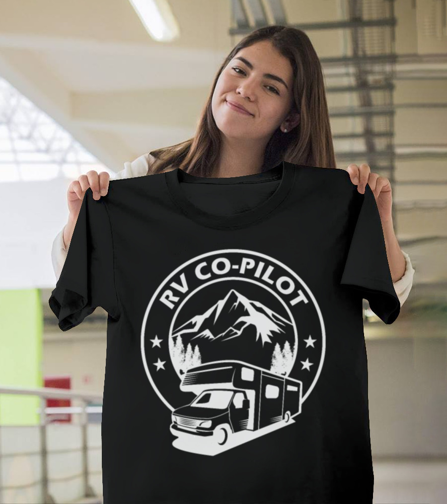 RV Co-Pilot Mountain Adventure Camper Van T-Shirt