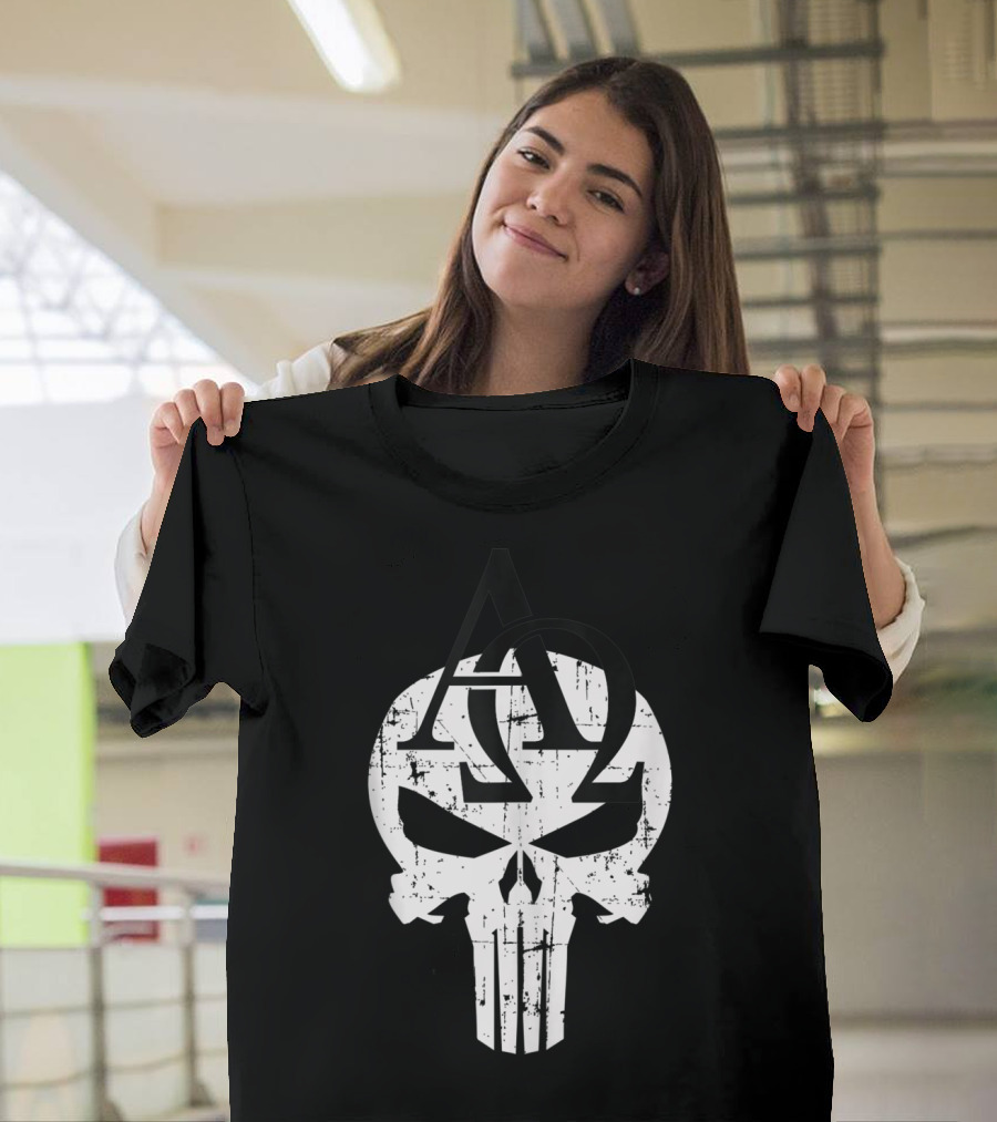 Alpha Omega Skull Emblem Plumbers Only T-Shirt