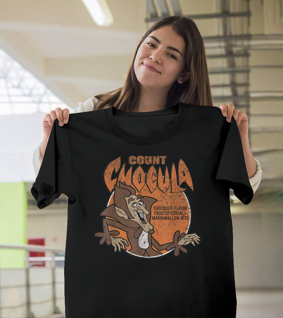 Count Chocula Chocolate Flavor Frosted Cereal with Marshmallow Bits T-Shirt