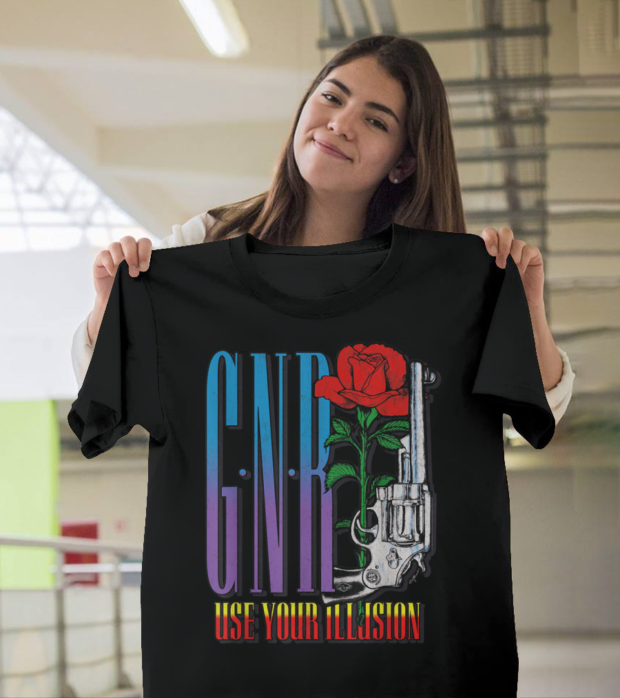 GNR Use Your Illusion Gun and Rose T-Shirt