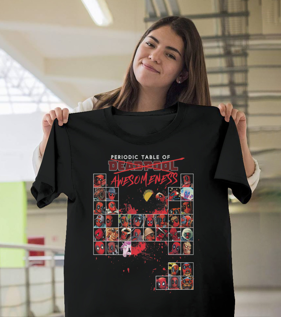 Periodic Table of Deadpool Awesomeness Marvel Collection T-Shirt