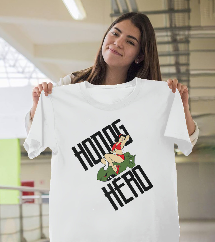 Hodag Hero Pin-Up Riding Mythical Creature T-Shirt