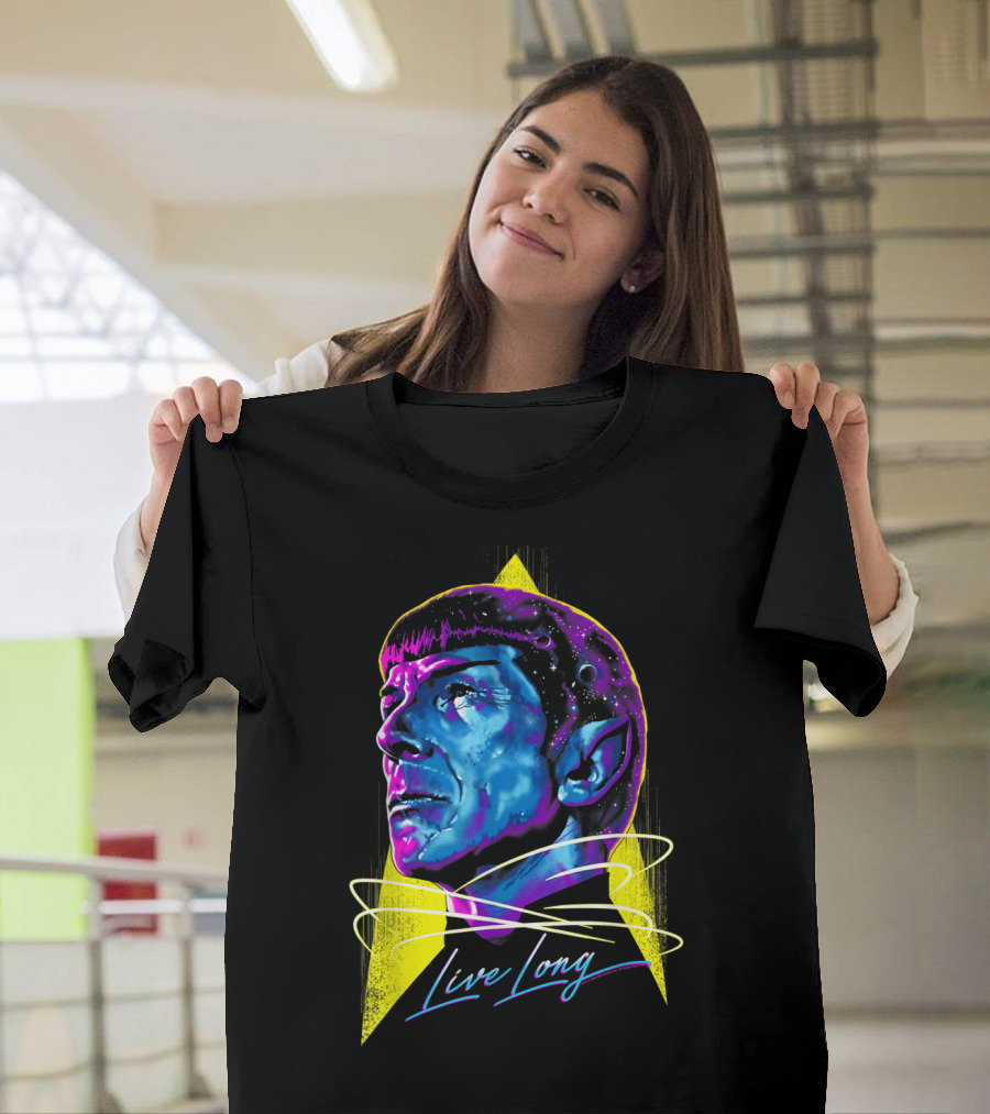 Star Trek Spock Live Long Vibrant Galaxy T-Shirt
