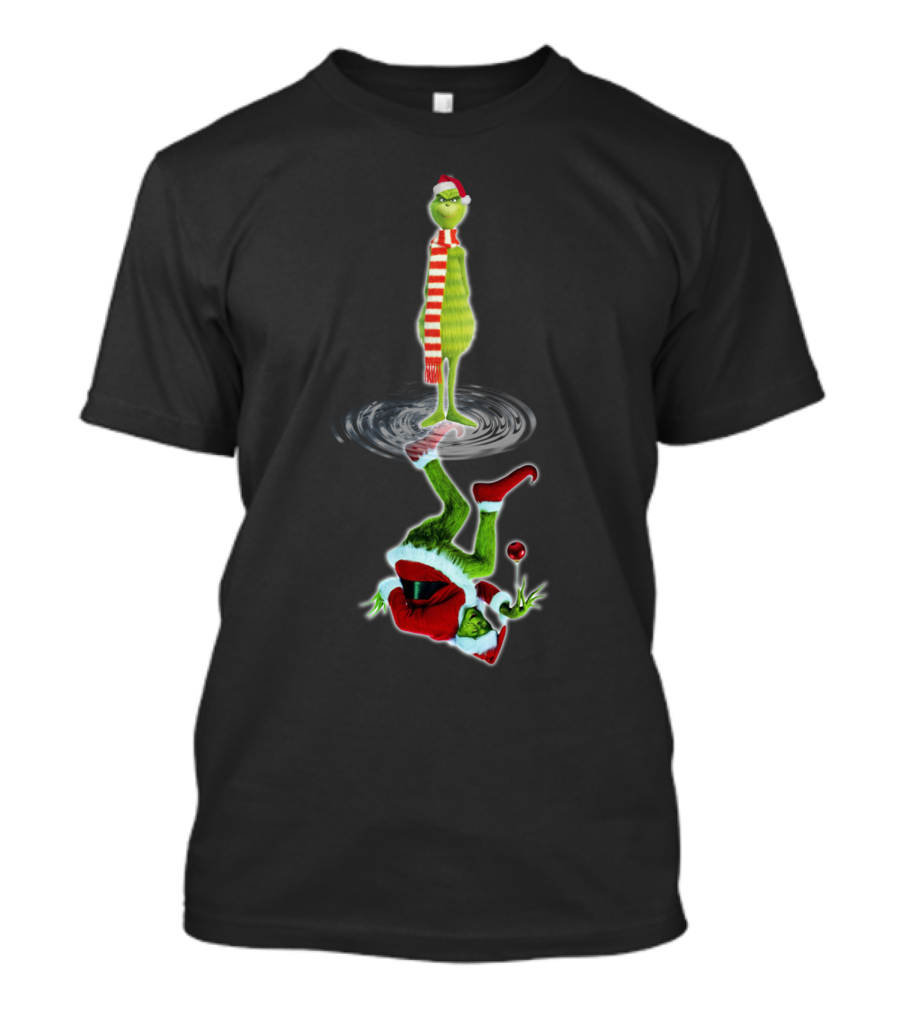 The Grinch Reflection Santa T-Shirt