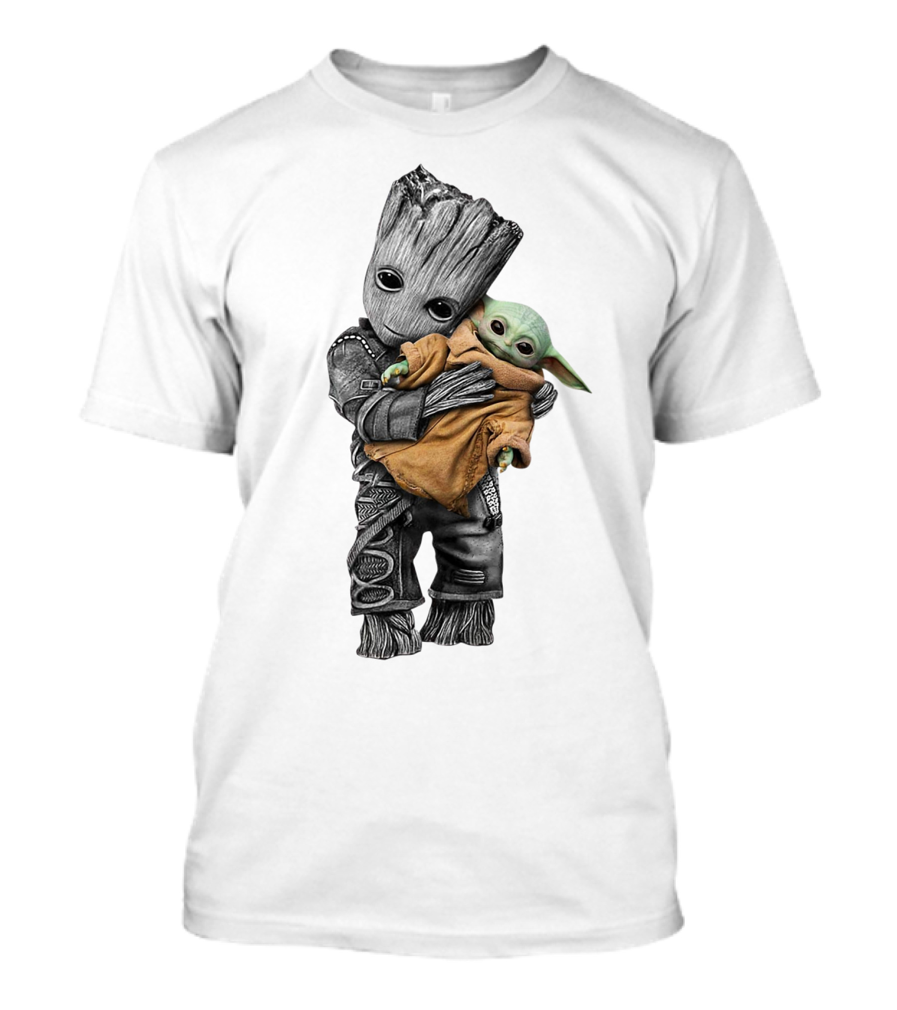 Groot Holding Baby Yoda T-Shirt