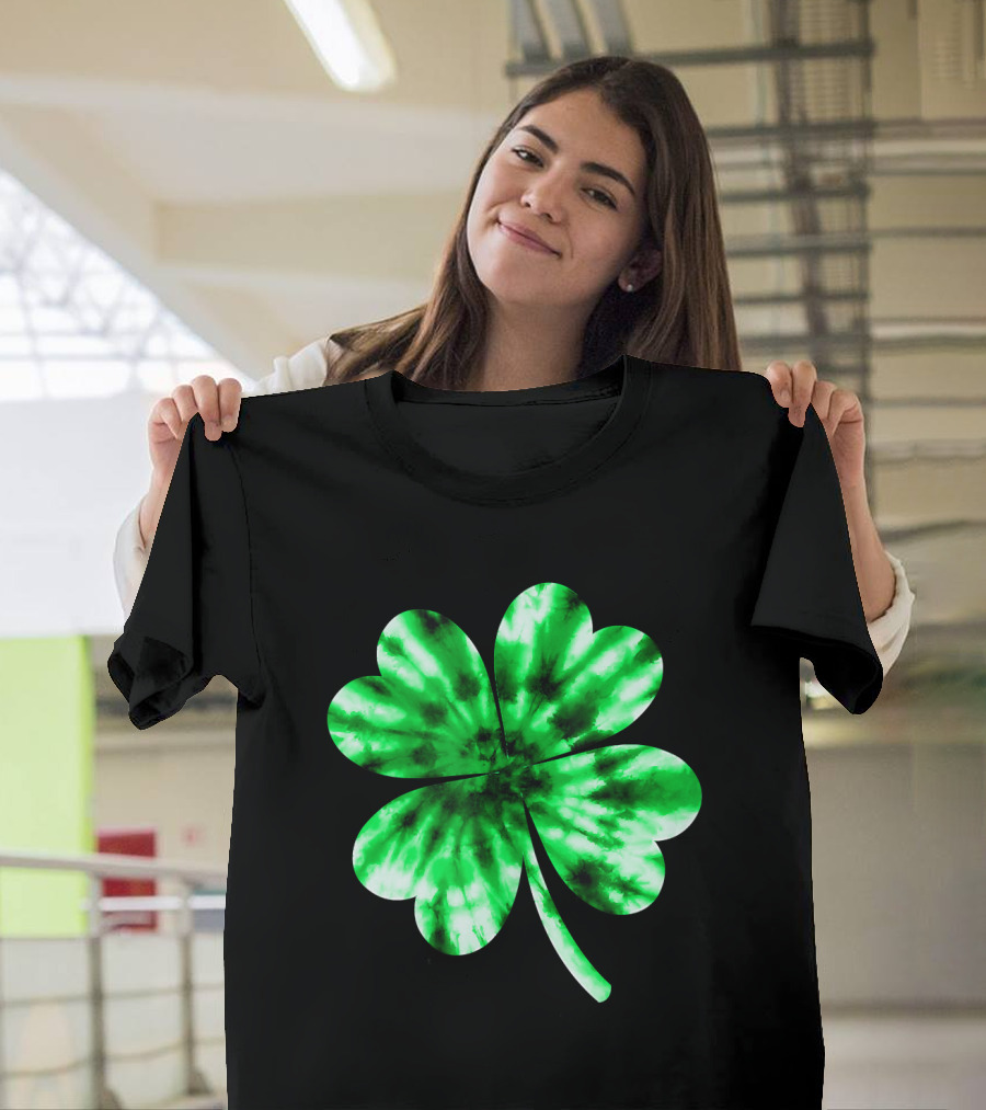 Tie Dye Green Shamrock T-Shirt