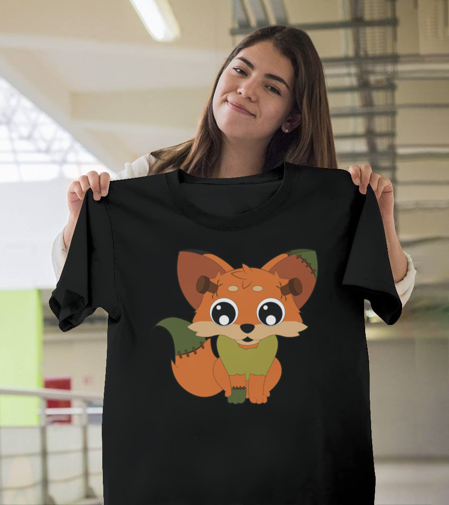 Animals Cute Patchwork Fox T-Shirt