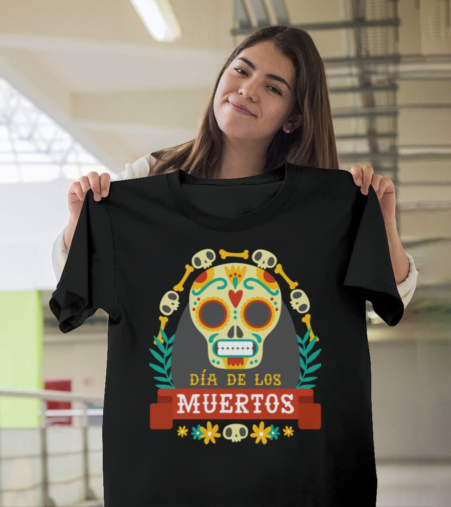Día De Los Muertos Mexican Skull Decorative Calavera T-Shirt