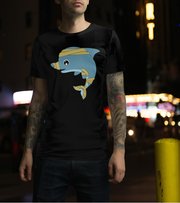 Dolphin Wrapped In Bandages Cute Animals T-Shirt