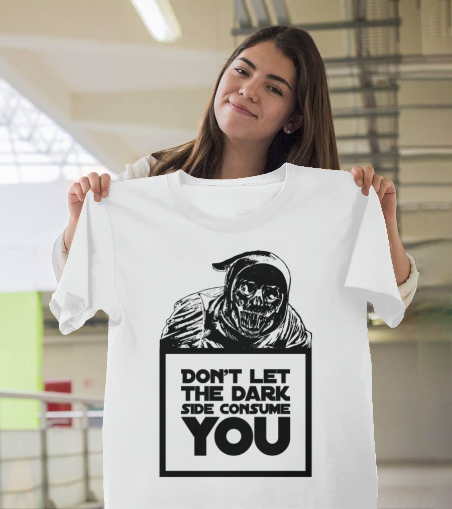 Don't Let the Dark Side Consume You Star Wars Skeleton Grim Reaper T-Shirt