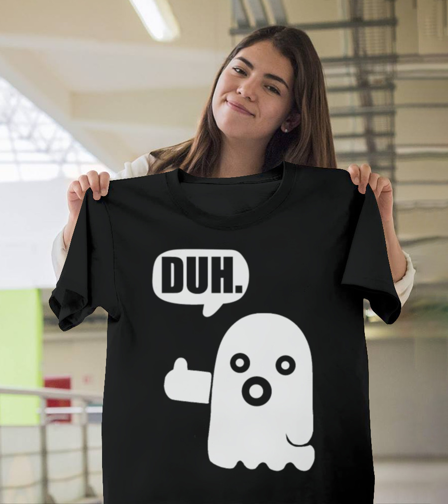 Duh Ghost Thumbs Up Approval Sign T-Shirt