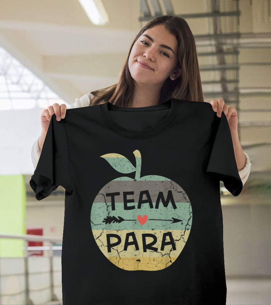 Team Para Teacher Lover Welcome Apple T-Shirt