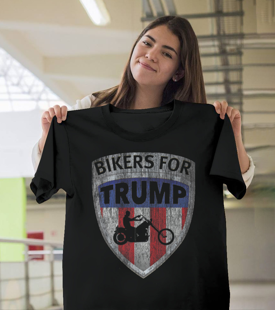 Bikers For Trump Motorcycle Shield Alsk1 T-Shirt