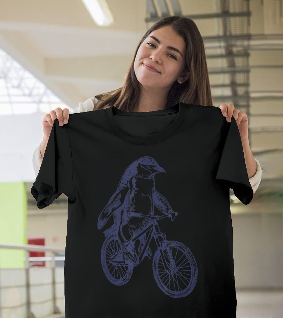 Seembo Penguin Biker Cycling Bicycle Bicycling T-Shirt