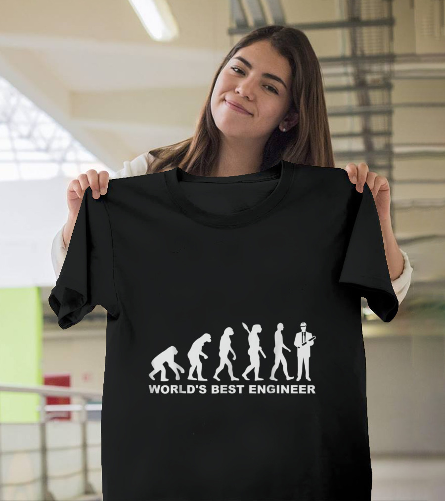 World's Best Engineer Evolution T-Shirt