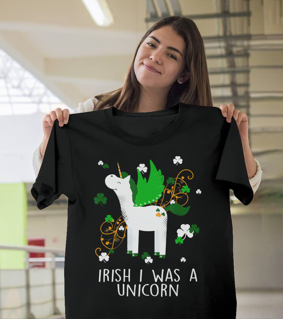 Irish I Was A Unicorn Shamrock Celebration for St Patrick's Day T-Shirt