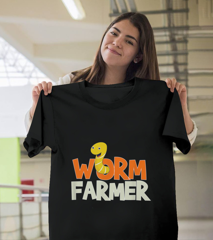Worm Farmer Composting Vermiculture Happy Worm T-Shirt