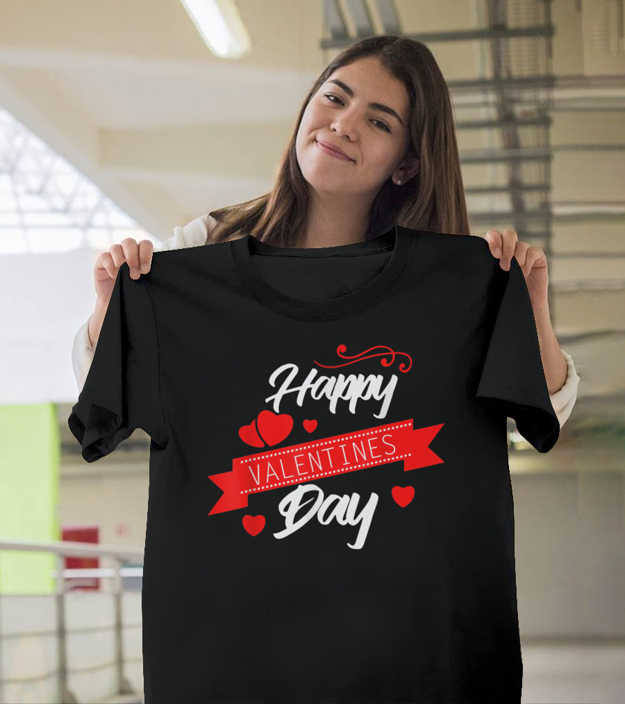 Happy Valentines Day Red Heart T-Shirt