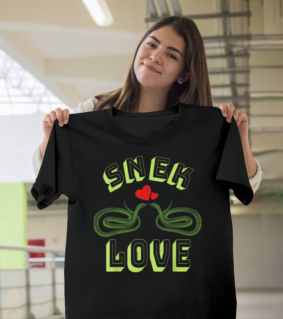 Snek Love Snake Lover Funny Cute Snake Hearts T-Shirt