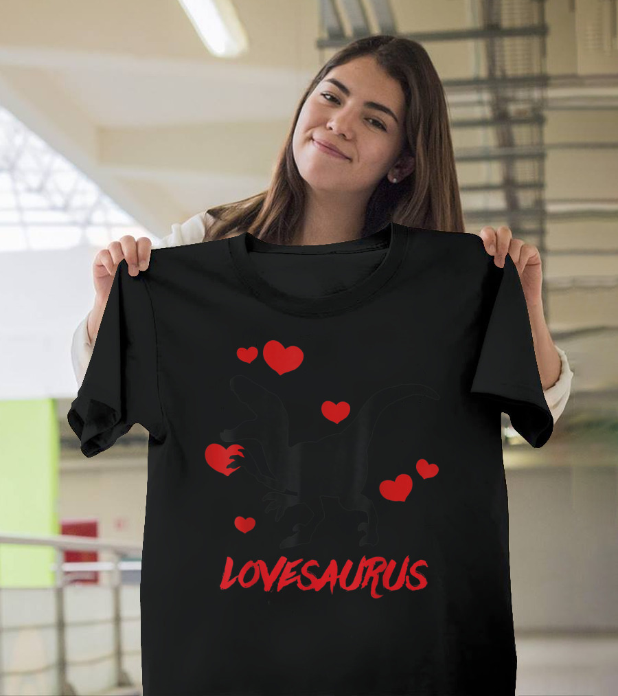 Lovesaurus Dinosaur Valentine Funny Valentines Day T-Shirt