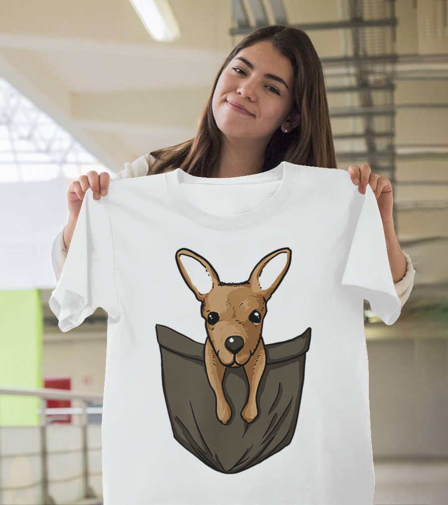 Kangaroo in the Pocket Funny Australia Humor T-Shirt