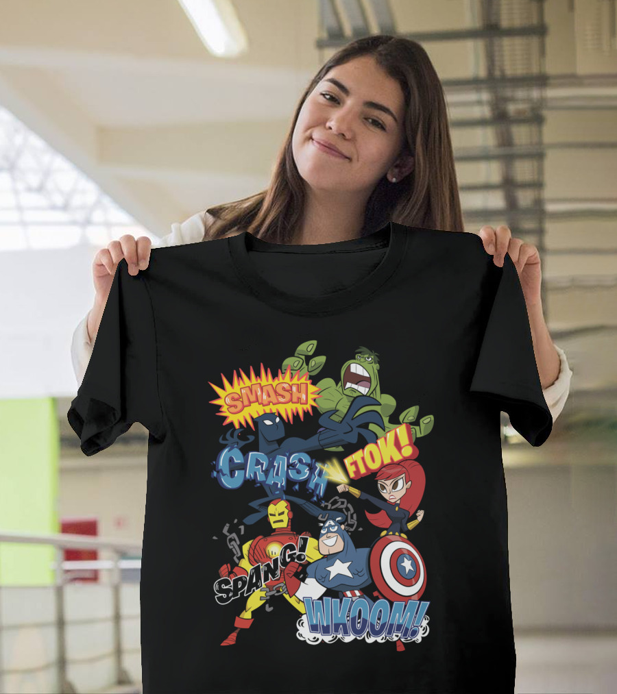 Marvel Avengers SMASH CRASH FTOK SPANG WKOOM T-Shirt