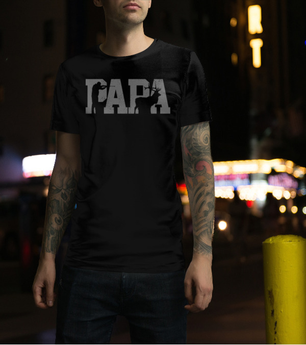 Papa Hunter Elk Deer T-Shirt