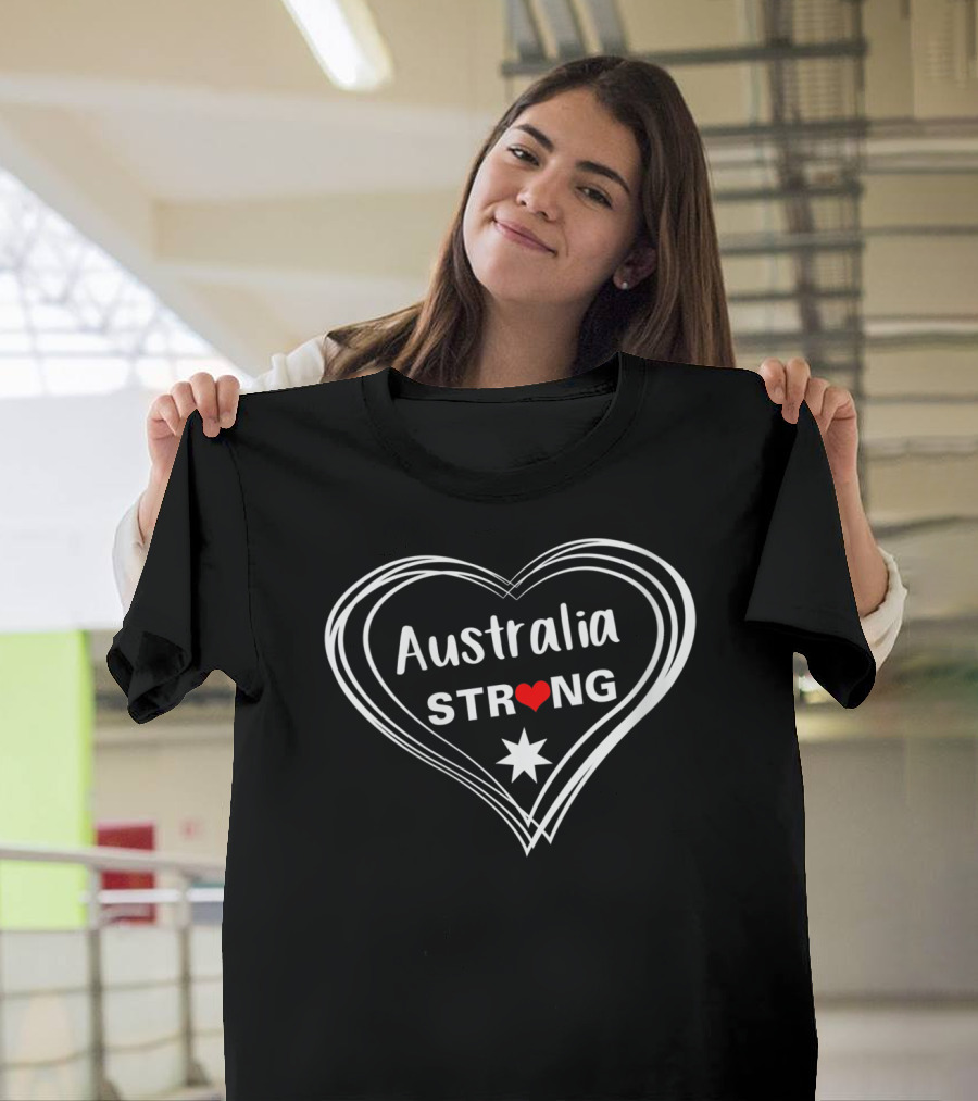 Australia Strong Heart Symbol with Star T-Shirt