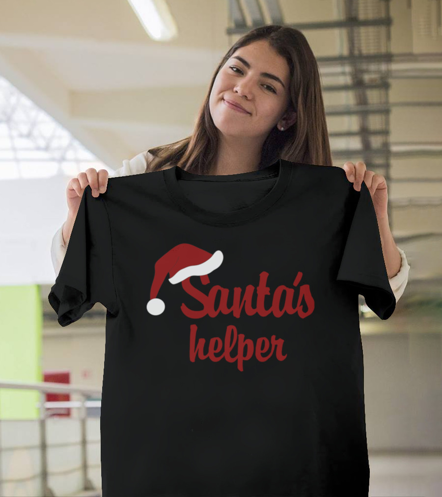 Santa's Helper Xmas Advent Hat T-Shirt