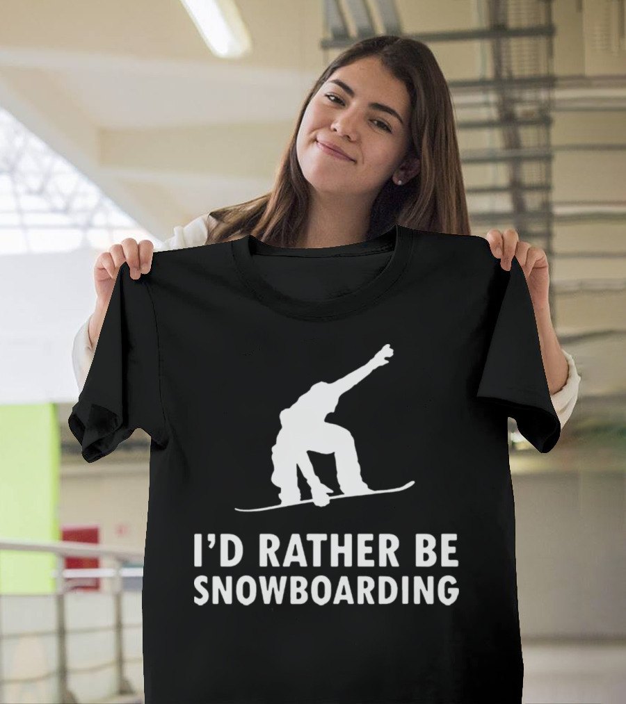 I’d Rather Be Snowboarding Silhouette Jumper T-Shirt
