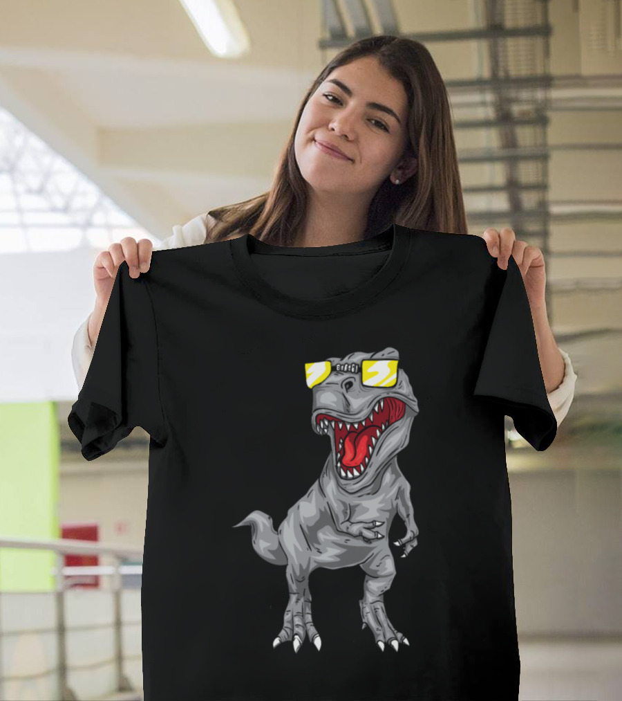 Cool Tyrannosaurus Rex Dinosaurs Trex with Sunglasses T-Shirt